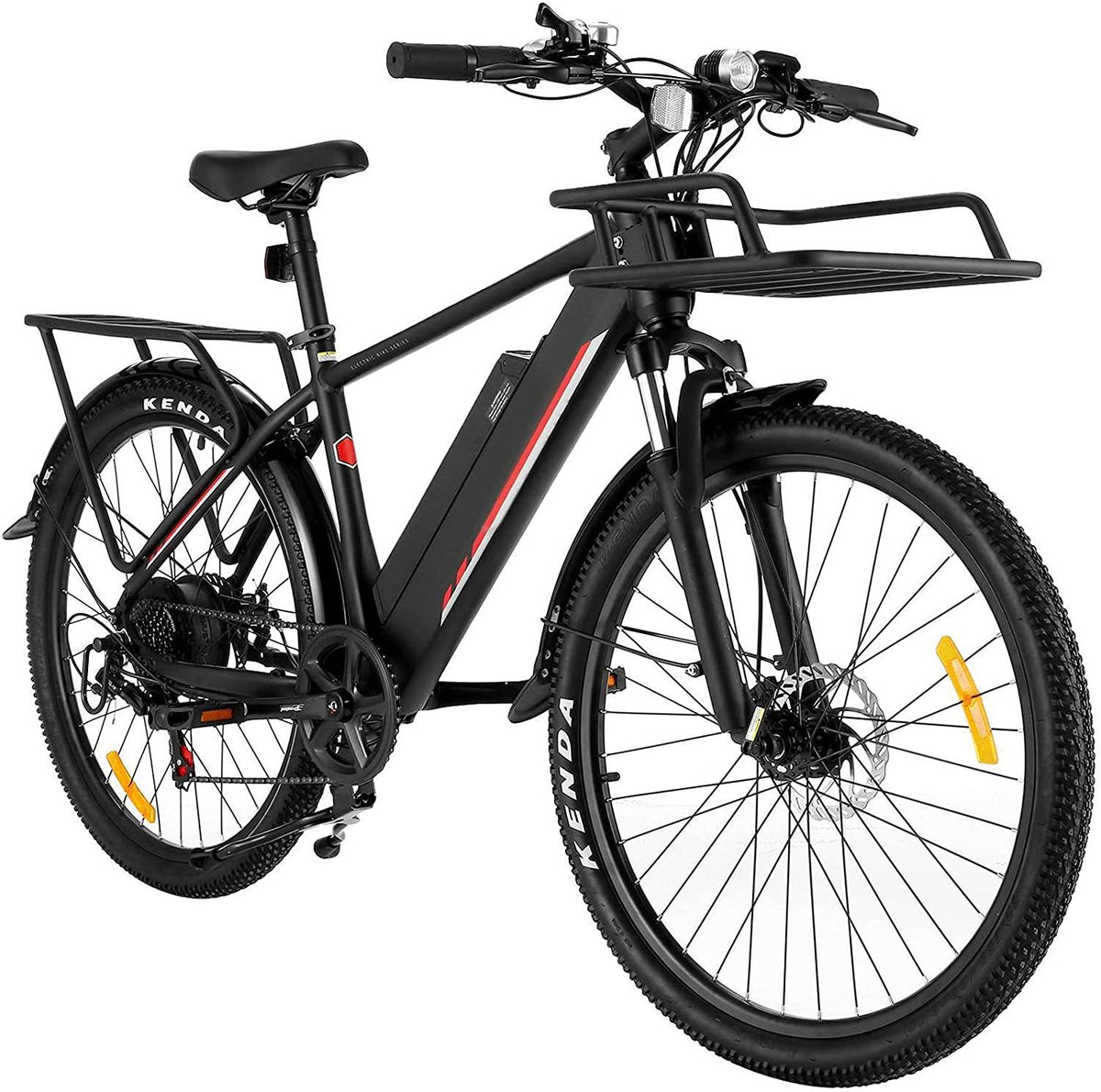 Casulo Electric Mountain Bike 26'' Road Touring Bikes for Adult, Electric Commuter Bicycle for Men, 350W Treke-Bike Bicycle for Adult Hybrid Road e Bike with 36V/10.4Ah Removable Battery