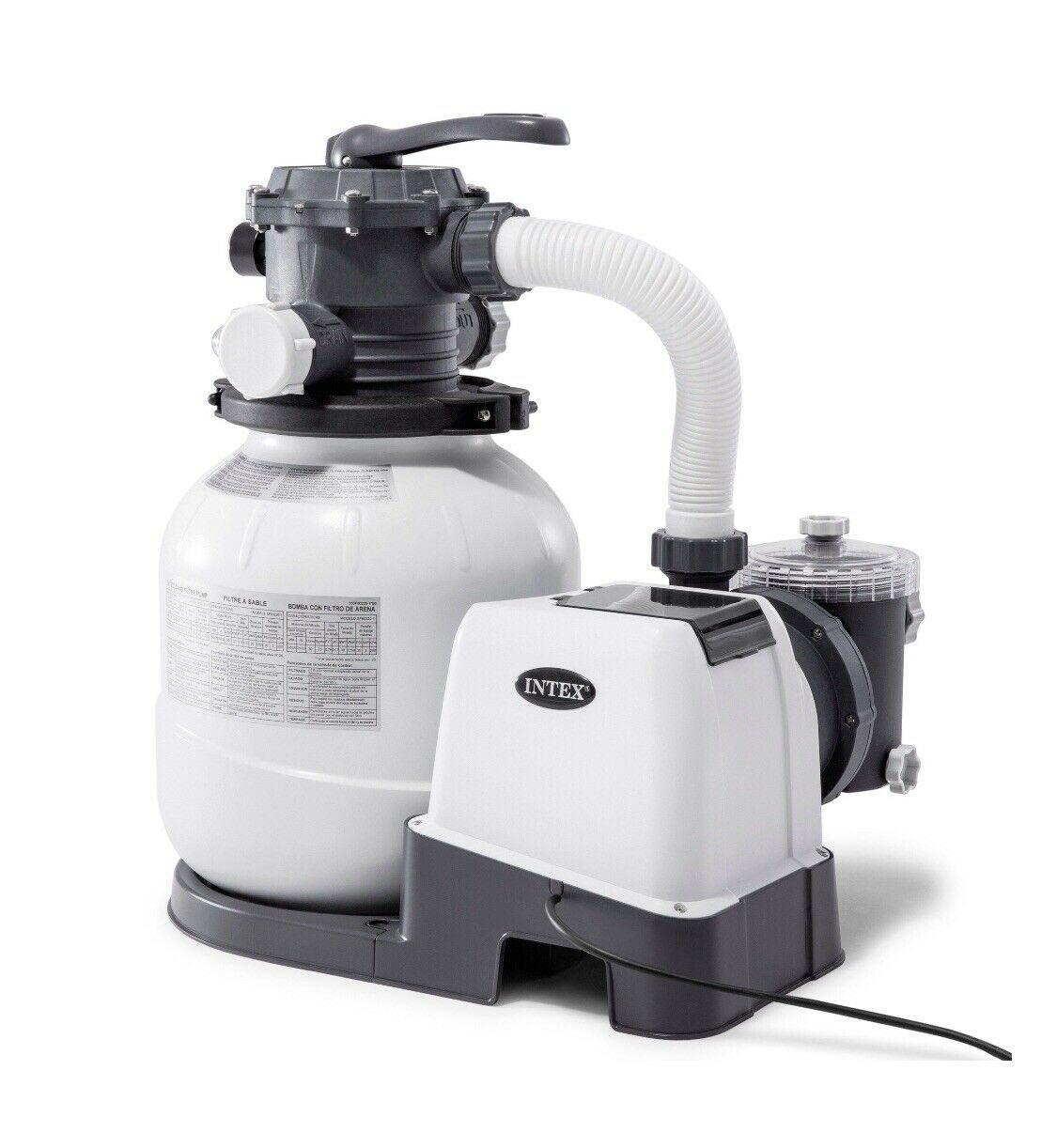 intex 2100 gph sand filter pump with automatic timer pool in hand fast