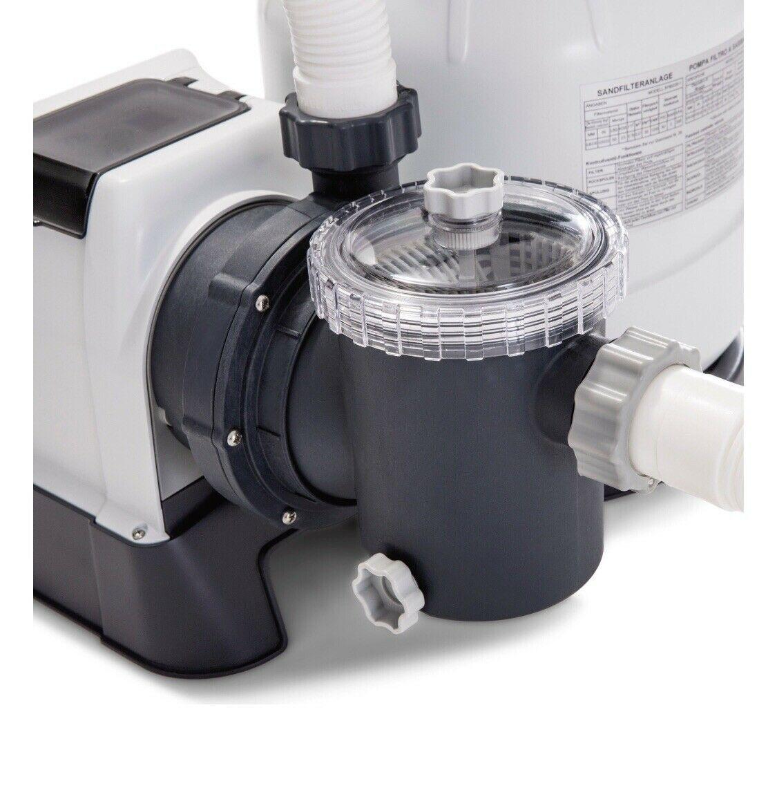 intex 2100 gph sand filter pump with automatic timer pool in hand fast
