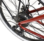 Kent Red 26" 350w Electric Pedal Assist Cruiser Style Bike, E-Bike with Removable 36V 10.4Ah Lithium-Ion Battery, Electric Bicycle
