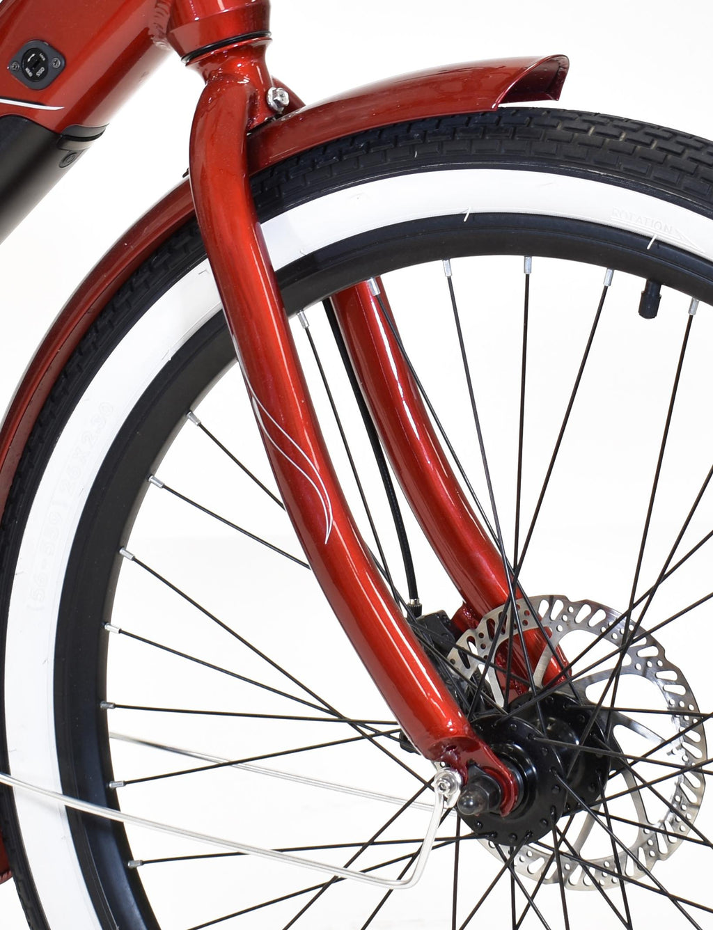 Kent Red 26" 350w Electric Pedal Assist Cruiser Style Bike, E-Bike with Removable 36V 10.4Ah Lithium-Ion Battery, Electric Bicycle