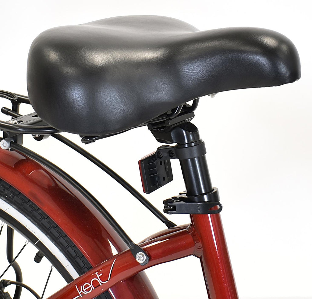 Kent Red 26" 350w Electric Pedal Assist Cruiser Style Bike, E-Bike with Removable 36V 10.4Ah Lithium-Ion Battery, Electric Bicycle