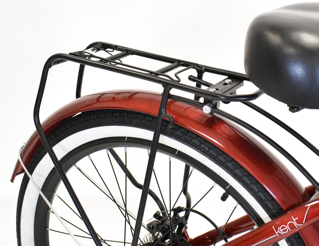 Kent Red 26" 350w Electric Pedal Assist Cruiser Style Bike, E-Bike with Removable 36V 10.4Ah Lithium-Ion Battery, Electric Bicycle