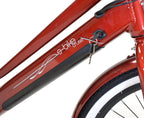 Kent Red 26" 350w Electric Pedal Assist Cruiser Style Bike, E-Bike with Removable 36V 10.4Ah Lithium-Ion Battery, Electric Bicycle