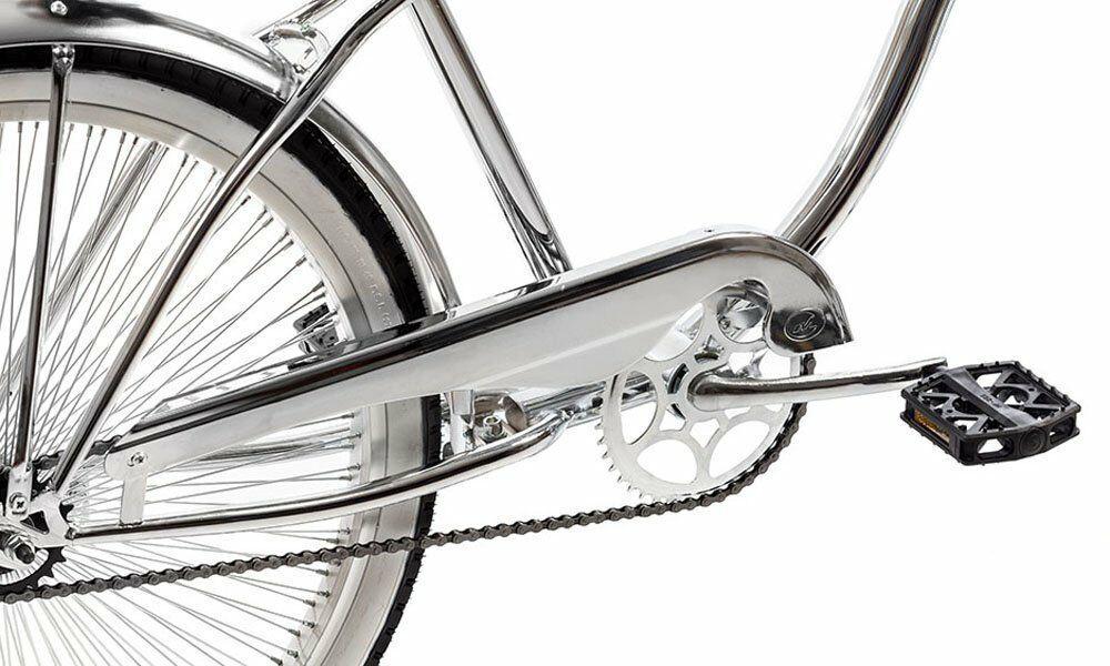 Micargi Cougar GTS, Chrome Men's 26 In. Beach Cruiser Bike