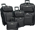 Amsterdam Expandable Rolling Upright Luggage, Gray, 4-Piece Set