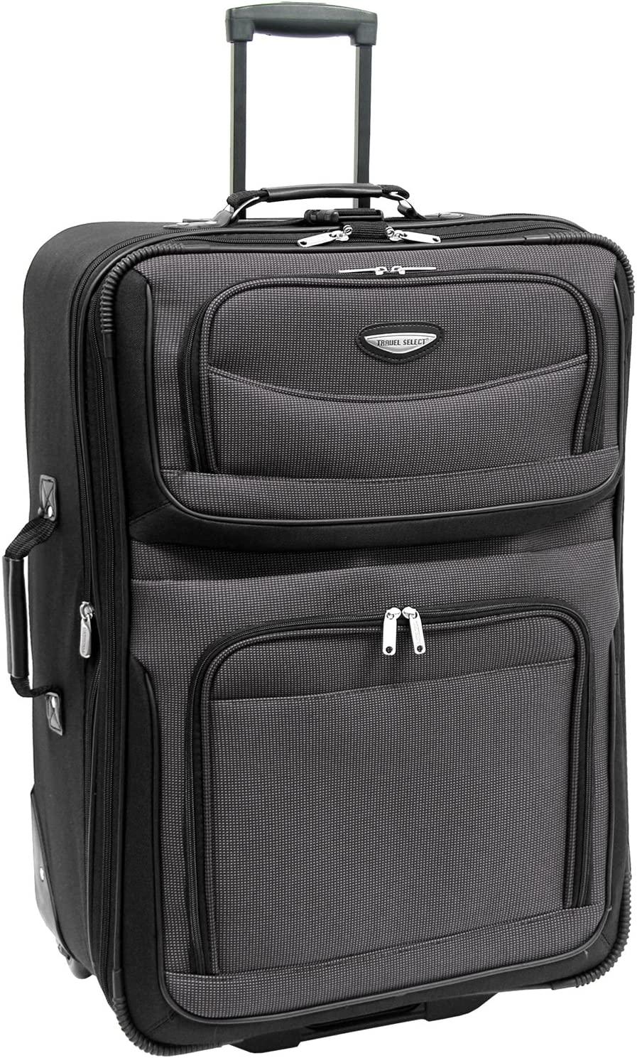 Amsterdam Expandable Rolling Upright Luggage, Gray, 4-Piece Set