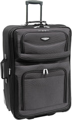 Amsterdam Expandable Rolling Upright Luggage, Gray, 4-Piece Set