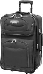 Amsterdam Expandable Rolling Upright Luggage, Gray, 4-Piece Set