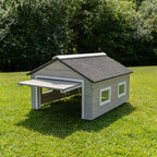 My Robot Home Plus Robotic Mower Shed, 43x37x29in, Weatherproof Garafor Luba,  Automower, , and More (Grey &amp; White)