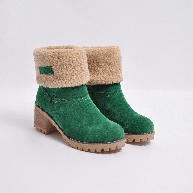 Ladies Thick Fluffy Warm Snow Boots