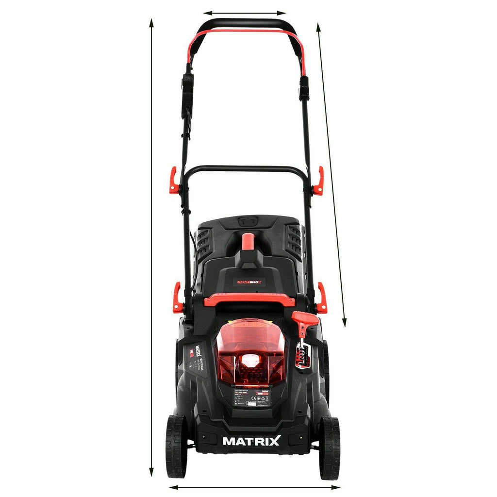 40V 16 Inch Cordless Twin Force Lawn Mower, 2x4Ah Batteries With Charger Includ