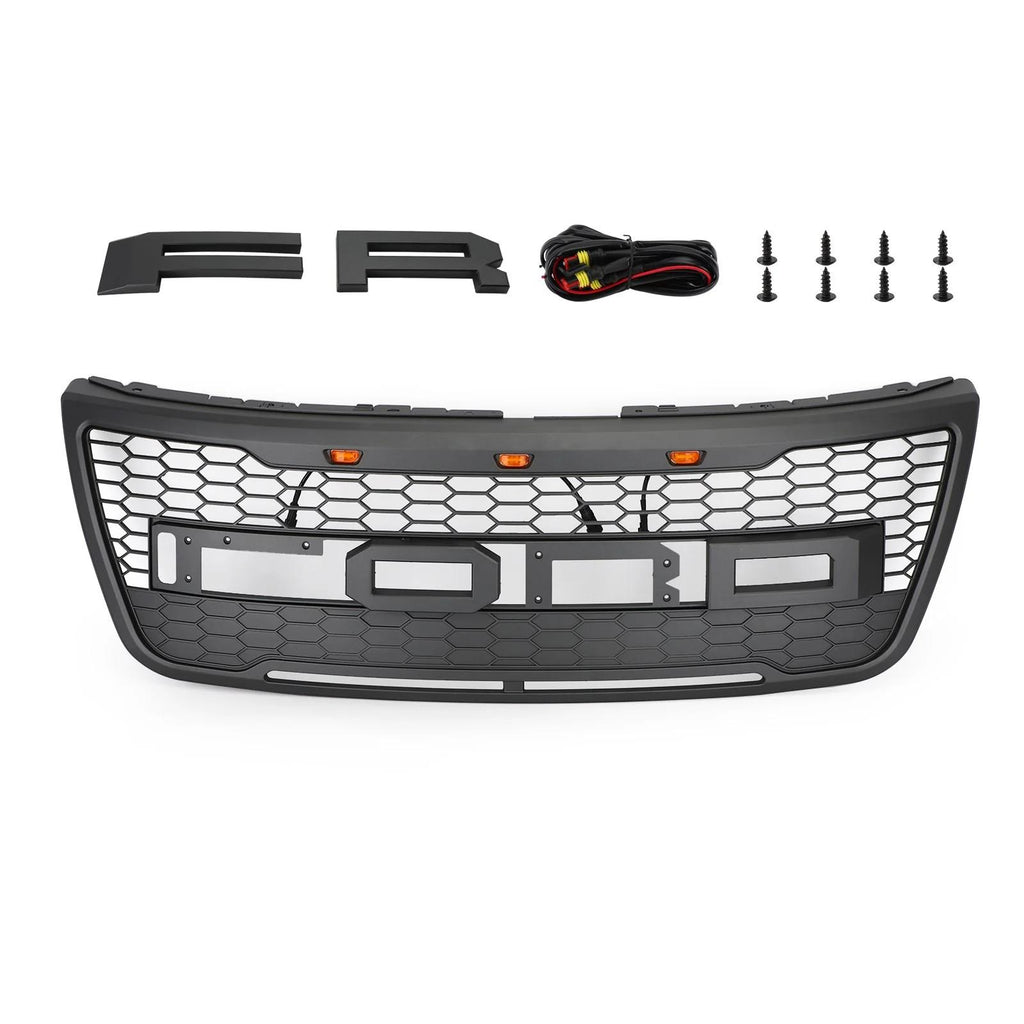 2012-2015 Explorer Bumper Ford Grill With Lights Replacement ABS Front Upper Bumper Grille Generic
