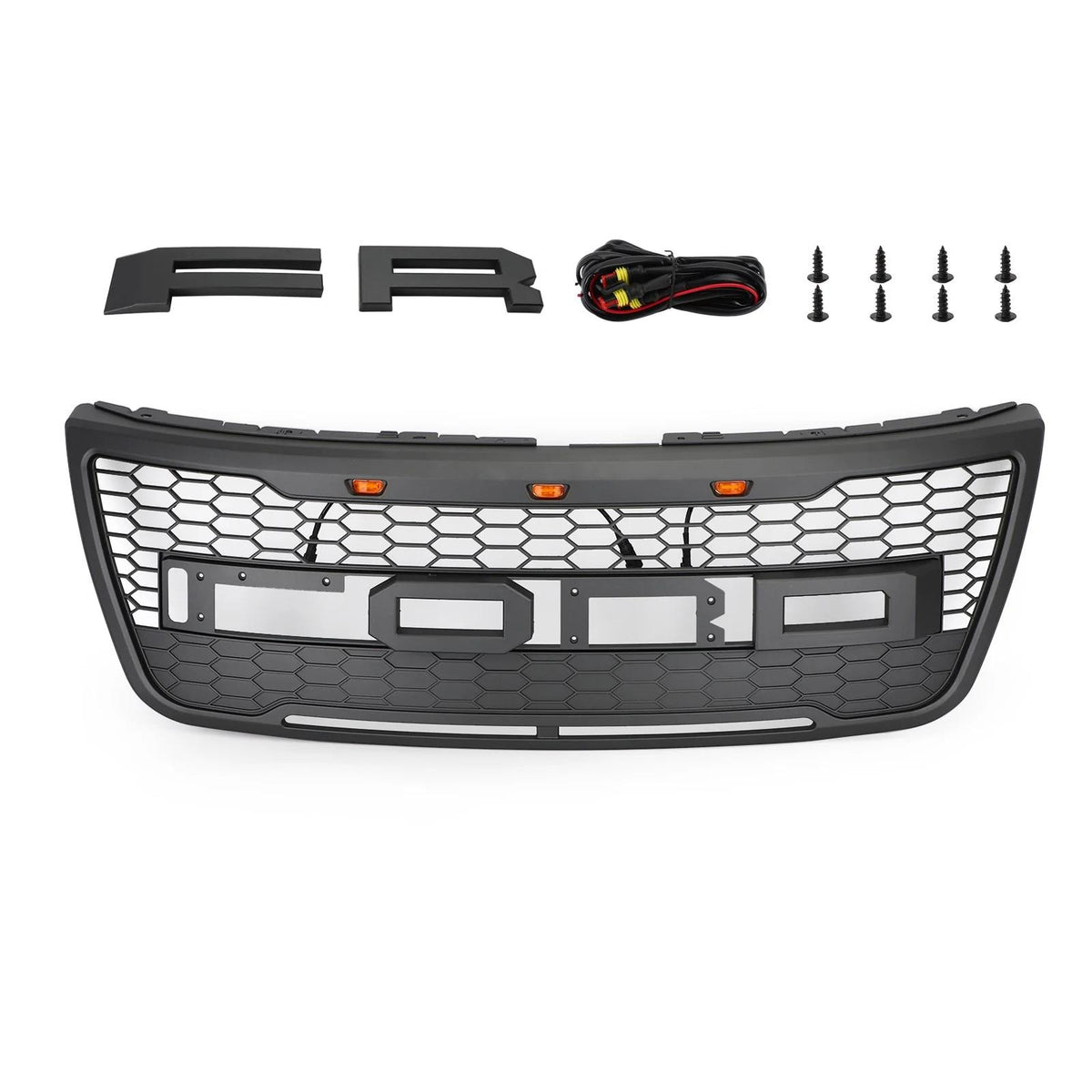 2012-2015 Explorer Bumper Ford Grill With Lights Replacement ABS Front Upper Bumper Grille Generic