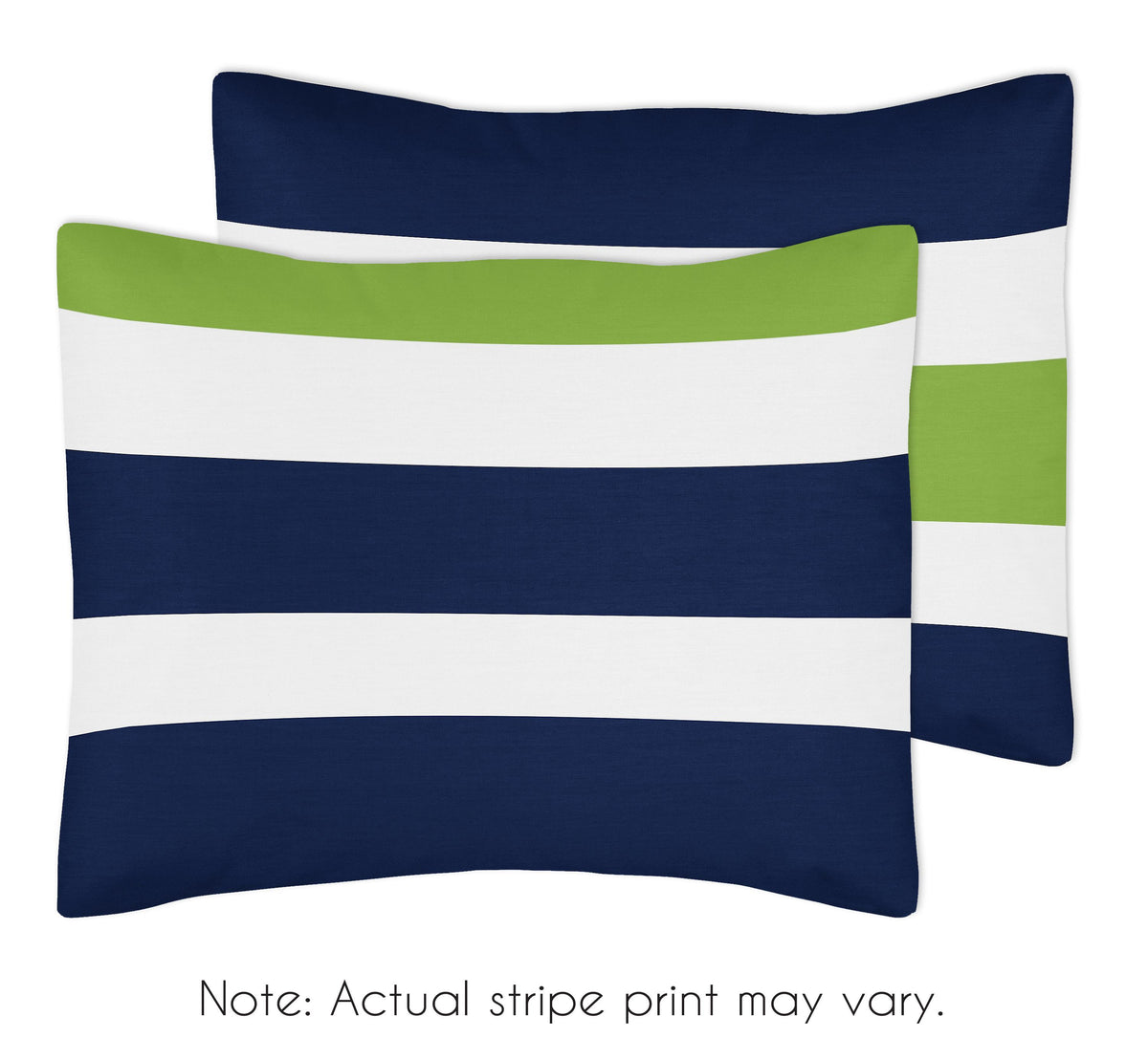 Stripe Navy Green Full Queen Comforter Bedding Set by Sweet Jojo s