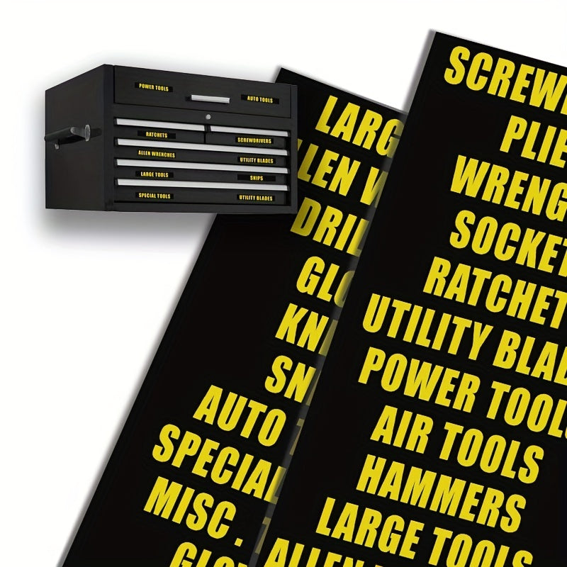 Organize Your Toolbox in Style: 36pcs/set Tool Box Label Decal Sticker Set