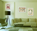 3-Pc " Christmas" White Framed Printed Wall Art