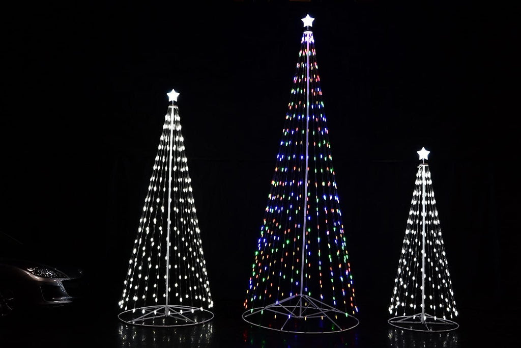 192″ (16' Ft.) Outdoor Warm White LED Cone Tree with Wireless Remote, 61508