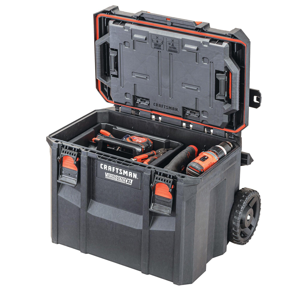 VERSASTACK XL Tool Box with Wheels, Waterproof, Stackable System, Portable Rolling Storafor Indoor/Outdoor Use, 22.5 Inch (CMST21445)