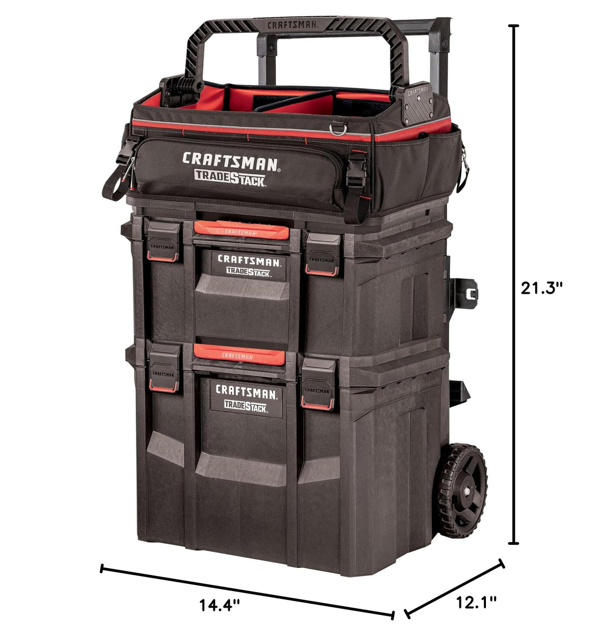VERSASTACK XL Tool Box, Waterproof Indoor/Outdoor, Stackable Tool Storage, Lockable, 21 Inch (CMST21430)