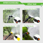 vivosun 4 gallon battery powered backpack sprayer electric pump sprayer with four nozzles for garden lawn, orange