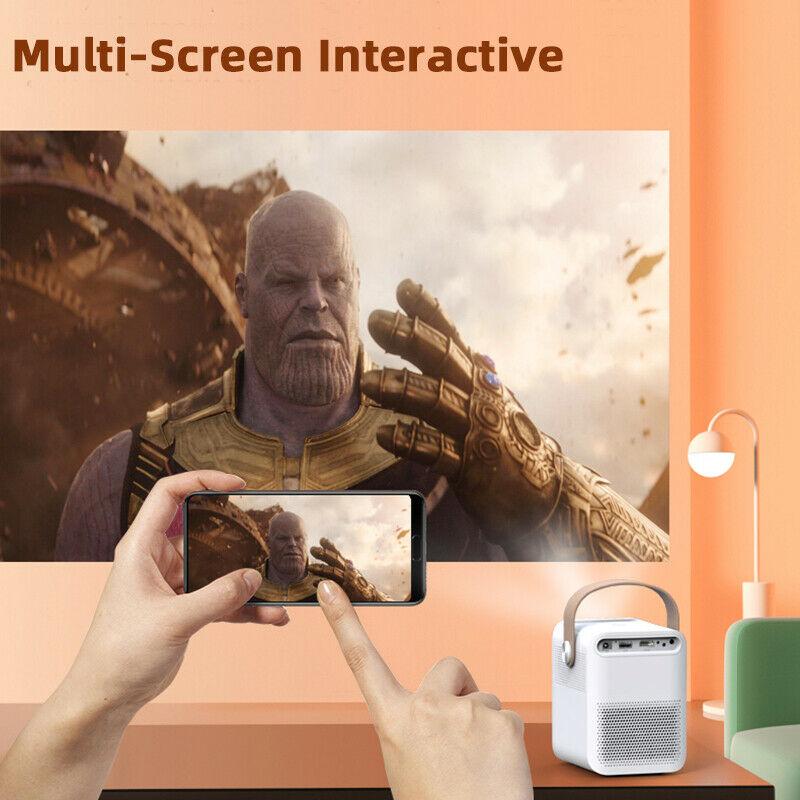 p56 1080p android projector 8000mah full hd tv video home theater fire tv pc ps4