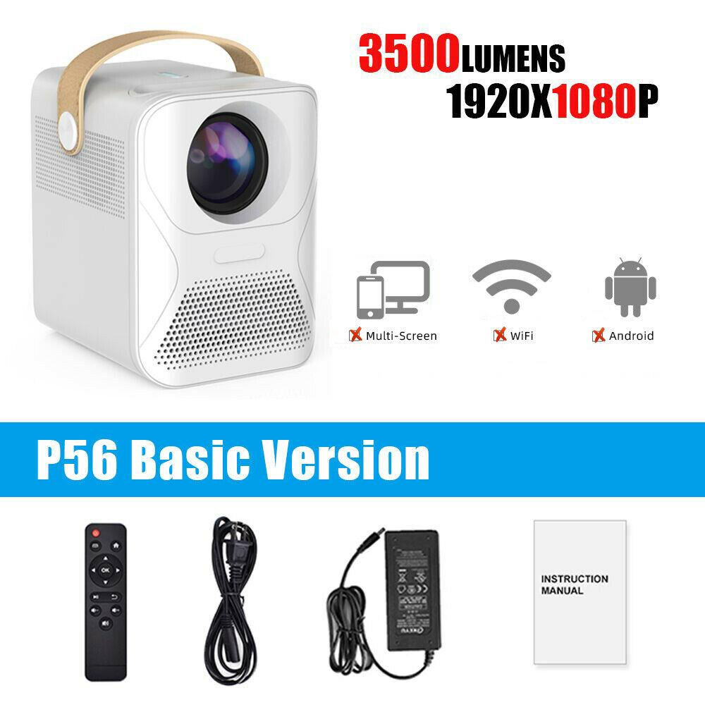 p56 1080p android projector 8000mah full hd tv video home theater fire tv pc ps4