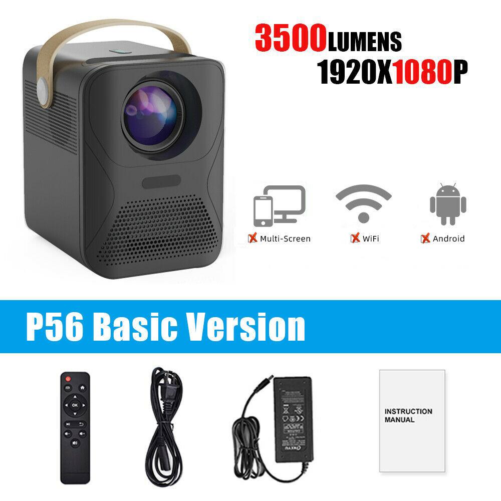 p56 1080p android projector 8000mah full hd tv video home theater fire tv pc ps4