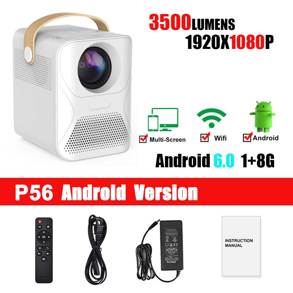 p56 1080p android projector 8000mah full hd tv video home theater fire tv pc ps4