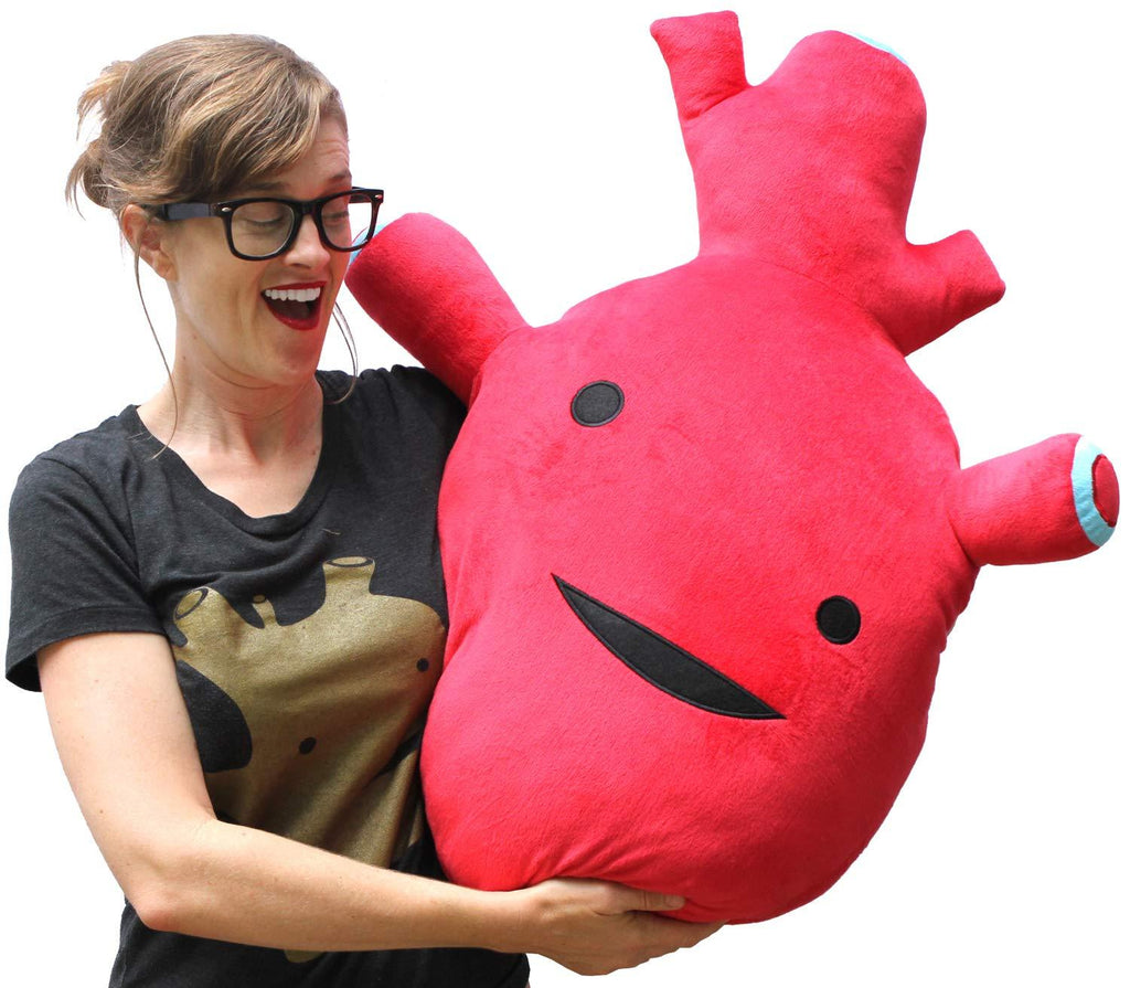 I Heart Guts Super Big Oversized Stuffed Heart - 30" Giant Hable Plushie
