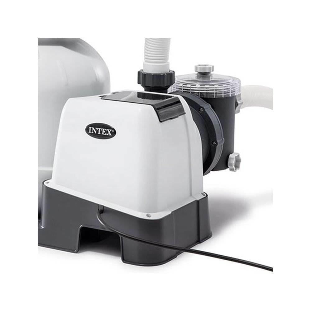 intex 2100 gph pool sand filter pump w/krystal clear saltwater system