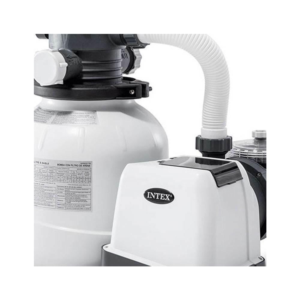 intex 2100 gph pool sand filter pump w/krystal clear saltwater system