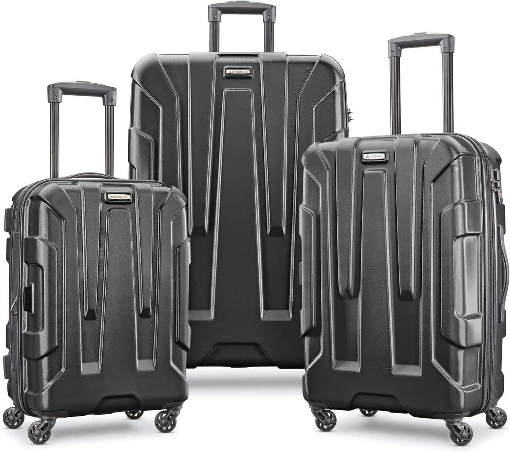 Centric Hardside Expandable Luggage with Spinner Wheels, Black, Checked-Large 28-Inch