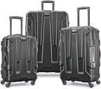 Centric Hardside Expandable Luggage with Spinner Wheels, Black, 3-Piece Set (20/24/28)