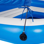 Tropical Breeze 6 Person Floating Island Lounge Raft bundled w/ Repair Patch Kit