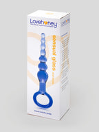 Lovehoney Sensual Glass Anal Beads, Blue