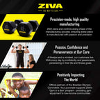 ZIVA Performance Hex Dumbbells Weight Set, Solid Steel Core, Premium Urethane Rubber Encasing, Corrosion Resistant - Pair of Two Dumbbells, 20 Lbs.