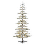 9 ft. Deluxe Pre-Lit Flocked Pine Artificial Christmas Tree with 650 Warm White Lights