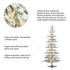 9 ft. Deluxe Pre-Lit Flocked Pine Artificial Christmas Tree with 650 Warm White Lights