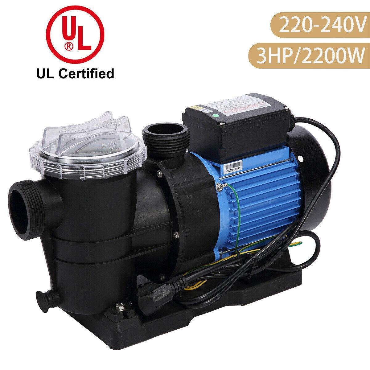 3hp swimming pool pump motor for hayward strainer in/above ground 2" npt