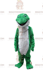 BIGGYMONKEYmascot costume green and white frog, toad costume