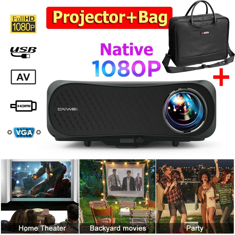 led lcd 8500lumens projector native 1080p video game movie football hdmi usb tv