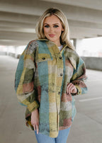 multi check oversized shacket