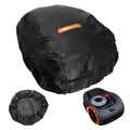 Robot Lawn Mower Cover Waterproof, 500D Heavy Duty Wire Automatic Robotic Lawnmower Protective Cover, Smart Mowing Machine Cover with Drawstring &amp; Buckles, 32x24x17 in, Black