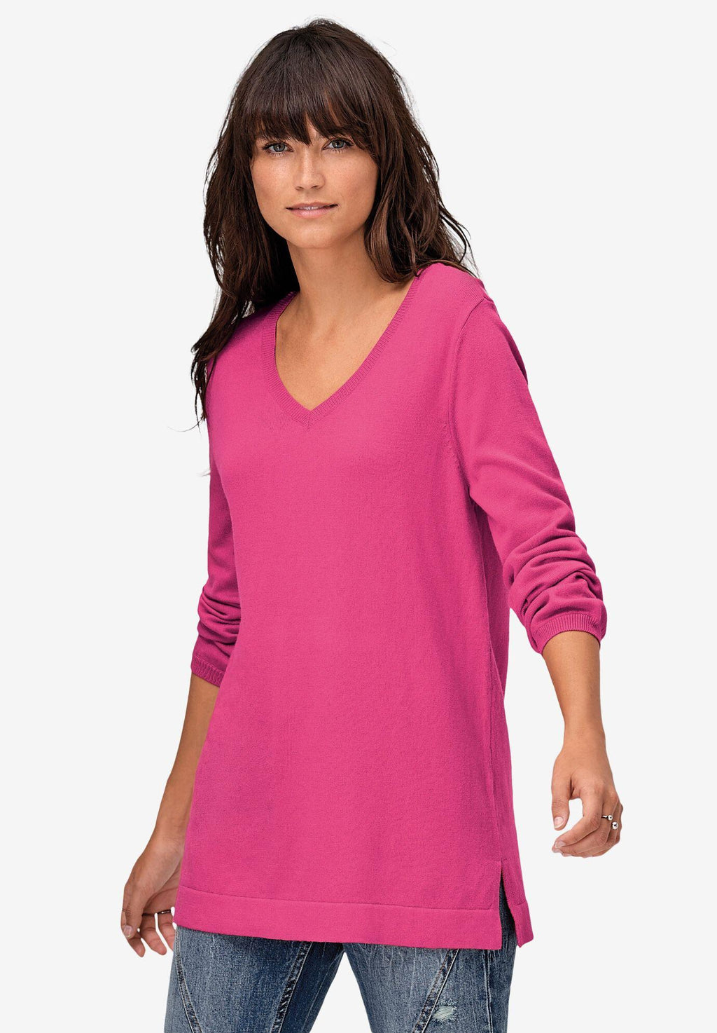 v-neck sweater tunic