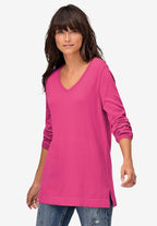 v-neck sweater tunic