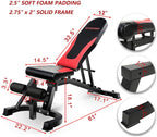 Vanswe Weight Bench Adjustable Workout Bench 800lbs Weight Capacity Flat Incline Decline Exercise Bench for Home Gym Strength Training Full Body Workout