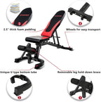 Vanswe Weight Bench Adjustable Workout Bench 800lbs Weight Capacity Flat Incline Decline Exercise Bench for Home Gym Strength Training Full Body Workout