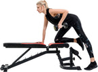 Vanswe Weight Bench Adjustable Workout Bench 800lbs Weight Capacity Flat Incline Decline Exercise Bench for Home Gym Strength Training Full Body Workout