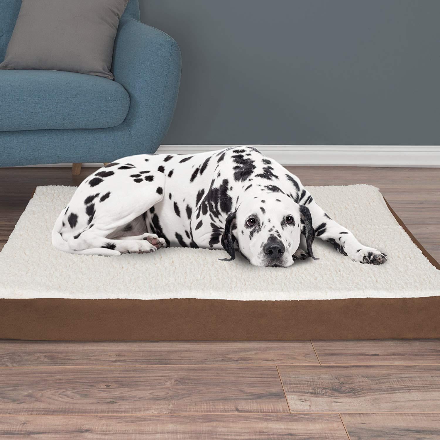 Orthopedic Sherpa Top Pet Bed with Memory Foam and Removable Cover Collection